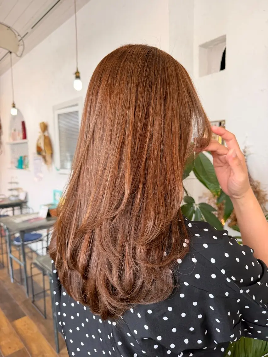 ロング カラー カット ヘアカラー トリートメント 🌸小掛🌸 豊橋外国人風カラーのヘアスタイル