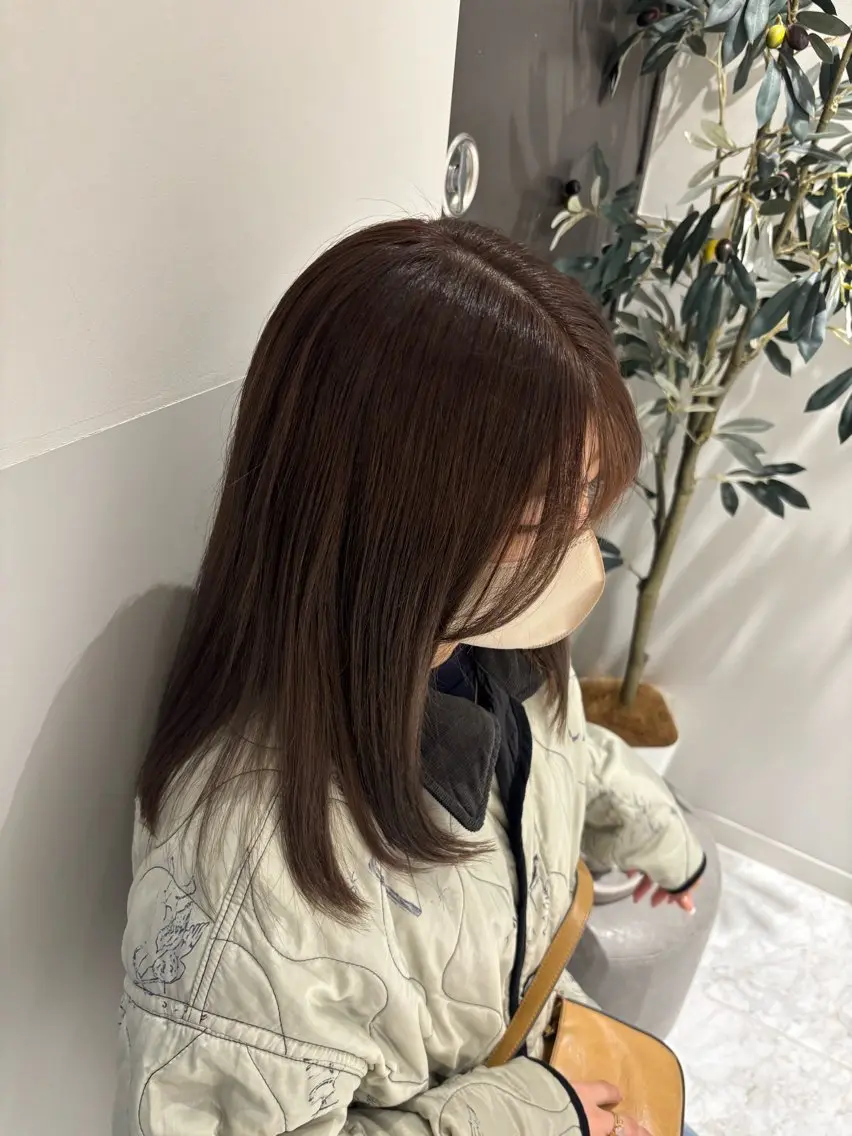 ミディアム カット ヘアカラー トリートメント aoi ♡グレージュ ・ベージュカラーのヘアスタイル