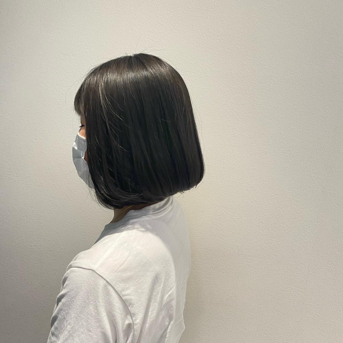 ミディアム ボブ Rubik's 梅田茶屋町/叶莉のヘアスタイル