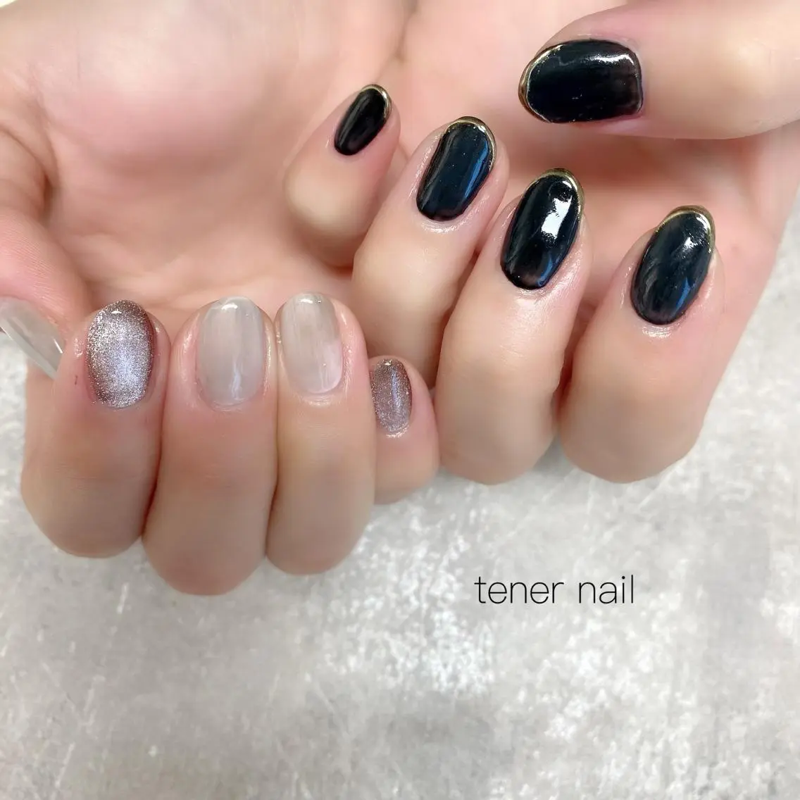 ネイル フレンチネイル ミラーネイル ニュアンスネイル テネルネイル tener nailのネイルデザイン