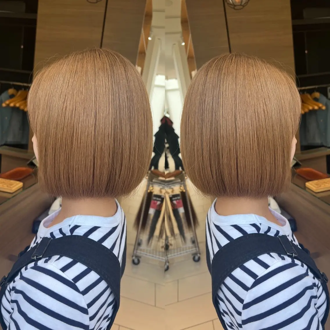 ショート バレイヤージュ ボブ🌈ナツヤのヘアスタイル