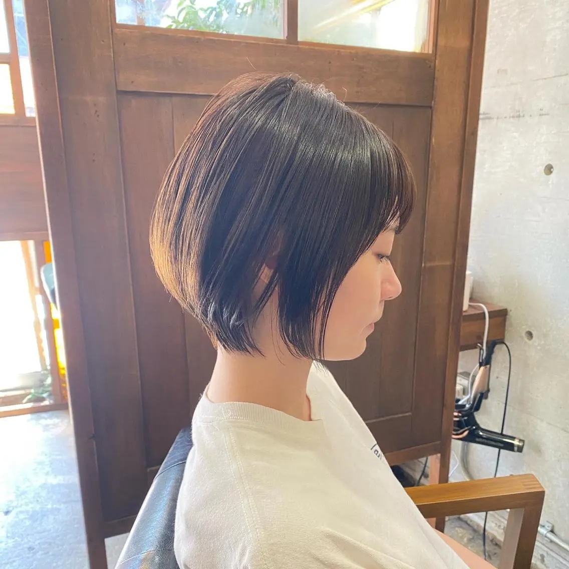 ショート カラー 丸みショート ショートヘア 当日予約🆗ショート /ハイライト/松本のヘアスタイル