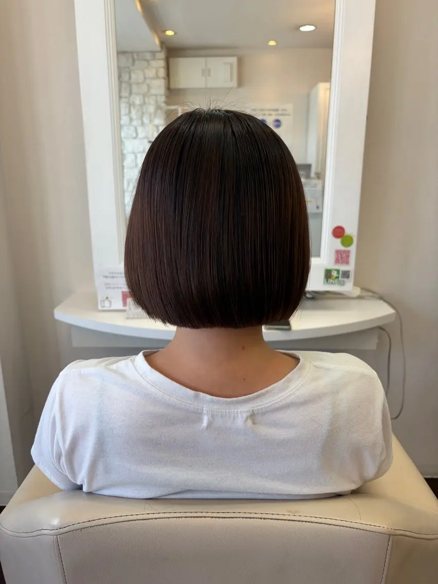 ミディアム 小顔カット カット ヘアカラー トリートメント 秋山 麗奈のヘアスタイル