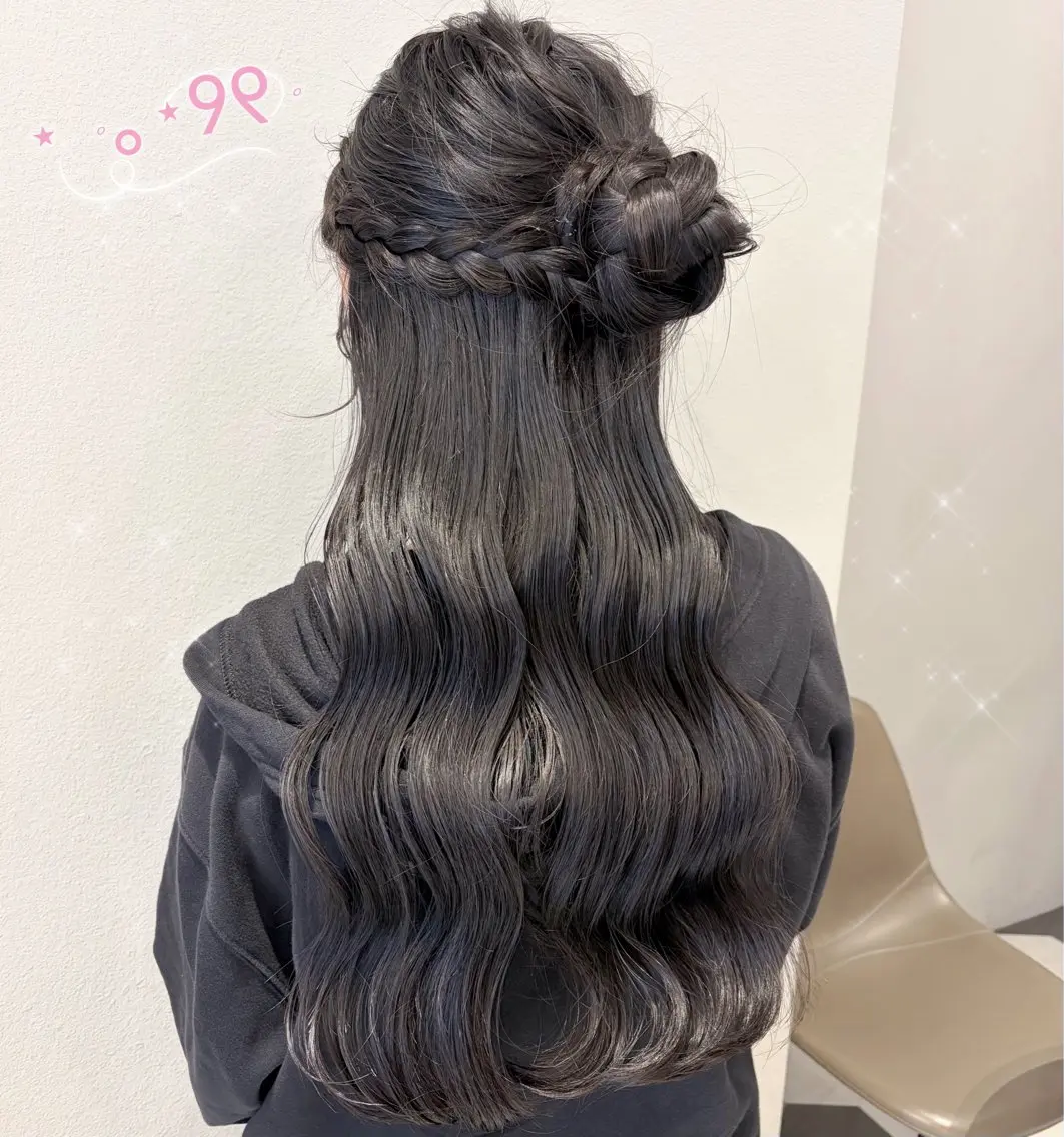 ヘアアレンジ ヘアセット 顔周り/ガーリー /ヘアメ/あつはのヘアスタイル