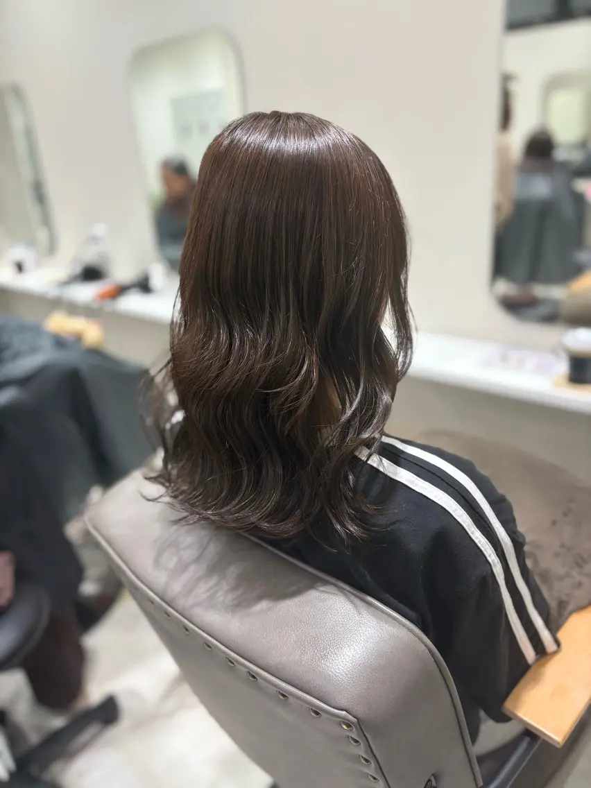 セミロング アッシュ アッシュグレー アッシュグレージュ 🍒Ayana🍒 艶カラー🍒のヘアスタイル