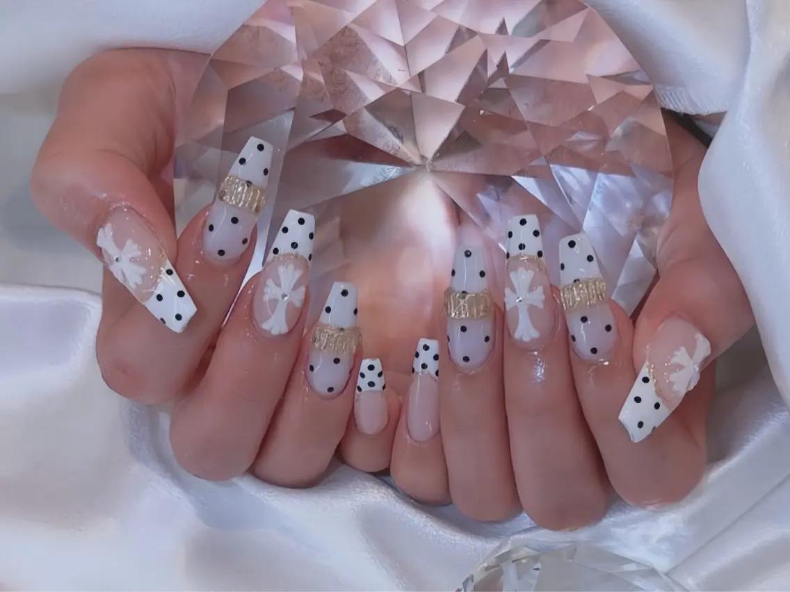 ネイル クリアネイル ドット フットネイル ジェルネイル グリーン ハンドネイル Rin Nail 新大久保店のネイルデザイン