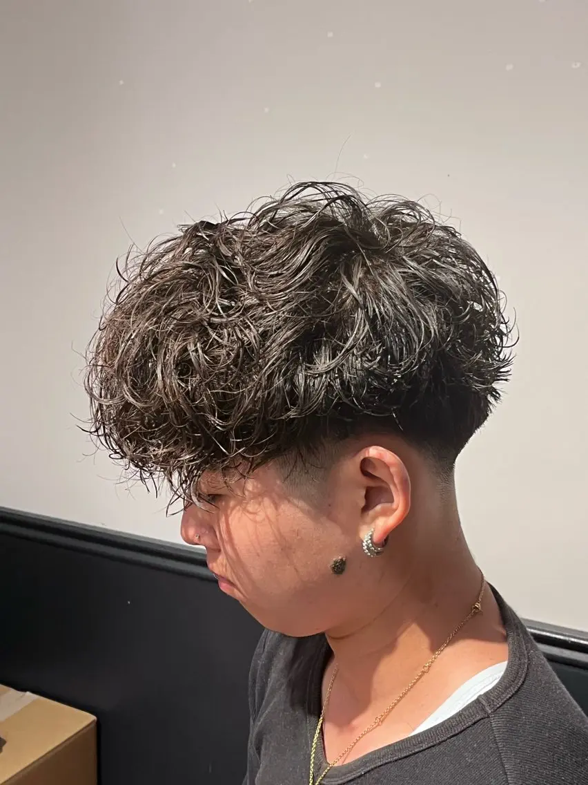 ショート パーマ 濵田 蘭のヘアスタイル