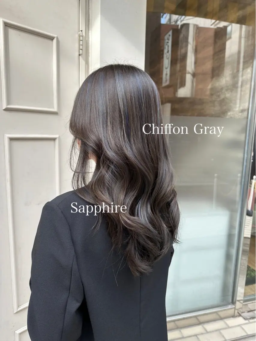 ロング カラー ブリーチ ブルーカラー ダブルカラー グラデーションカラー ハイライトカラー 🫟Blanco🫟 Color&Careのヘアスタイル