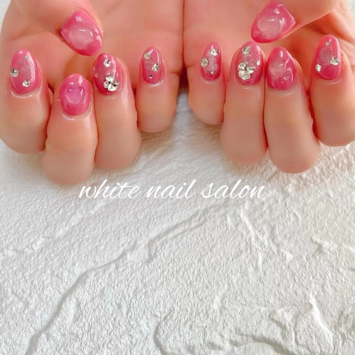 ネイル フットネイル ジェルネイル ハードジェル ラメ(グリッター) 持ち込み ハンドネイル white nail salonのネイルデザイン