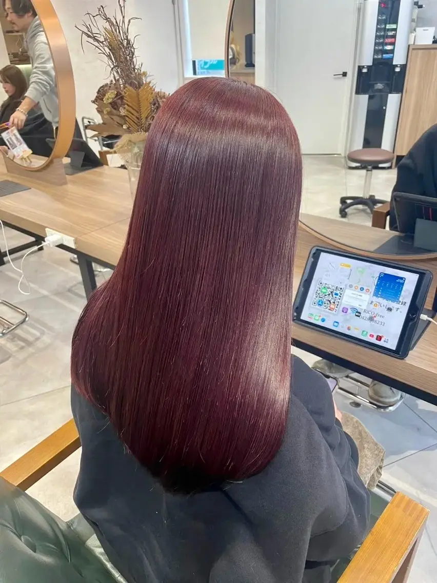 ロング 髪質改善 縮毛矯正 トリートメント ヘアカラー 💎艶髪／縮毛特化 世麗💎のヘアスタイル