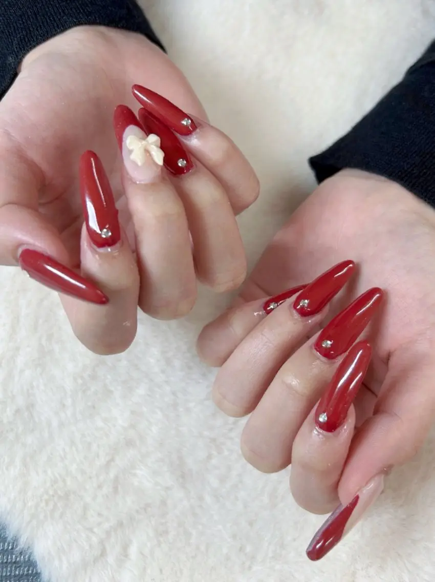 ネイル ボルドー ハンドネイル 心斎橋Salon Epokkuのネイルデザイン