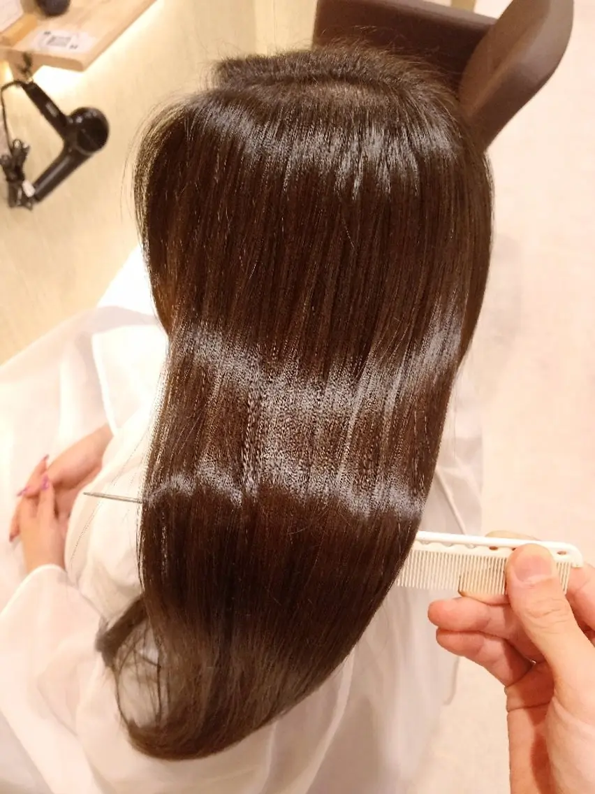 ロング カット トリートメント ヘッドスパ 渋谷頭浸浴|畑中| 【美女が沼る和空間】のヘアスタイル