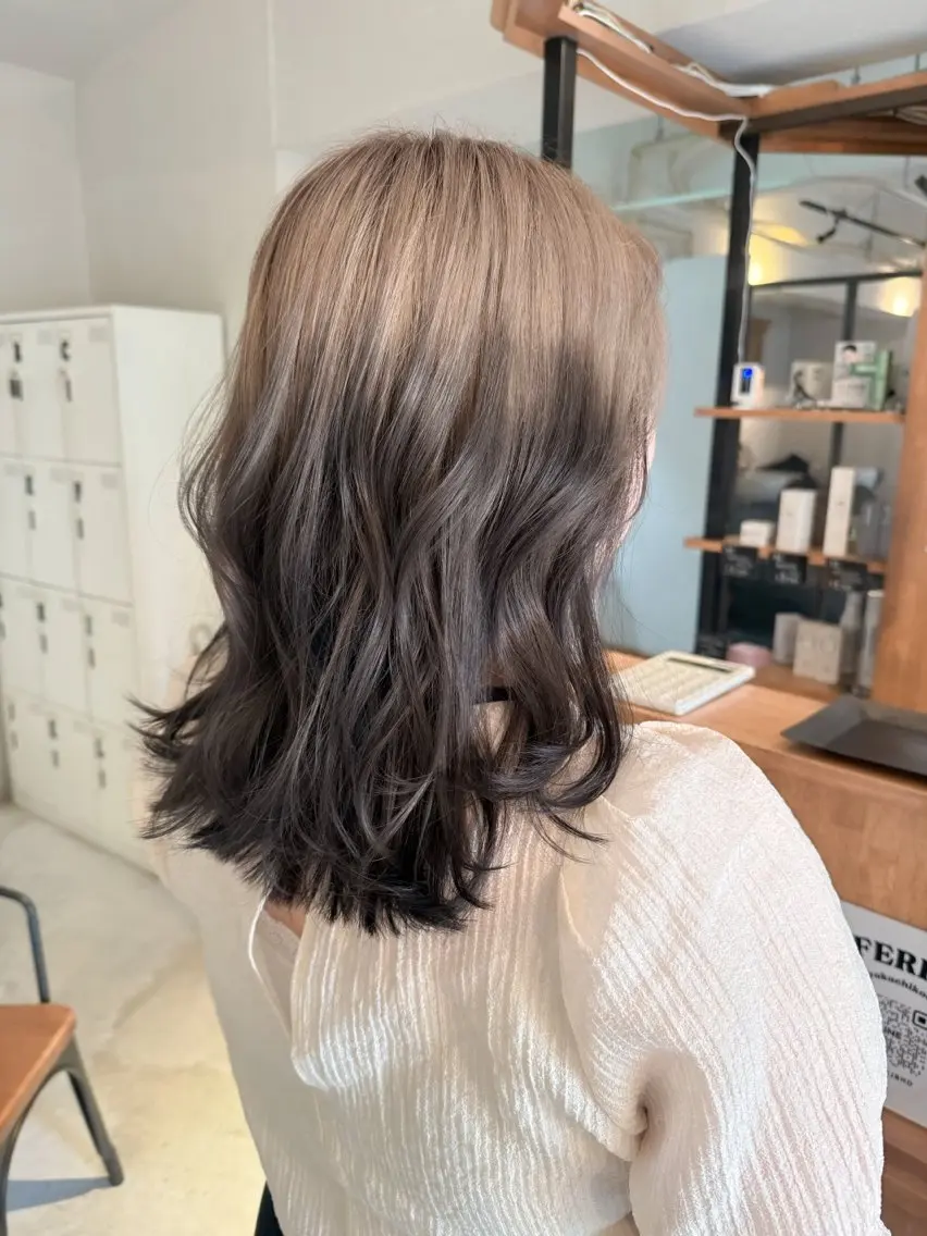 ミディアム カラー FERIA梅田🖤 透明感カラー🎀のヘアスタイル