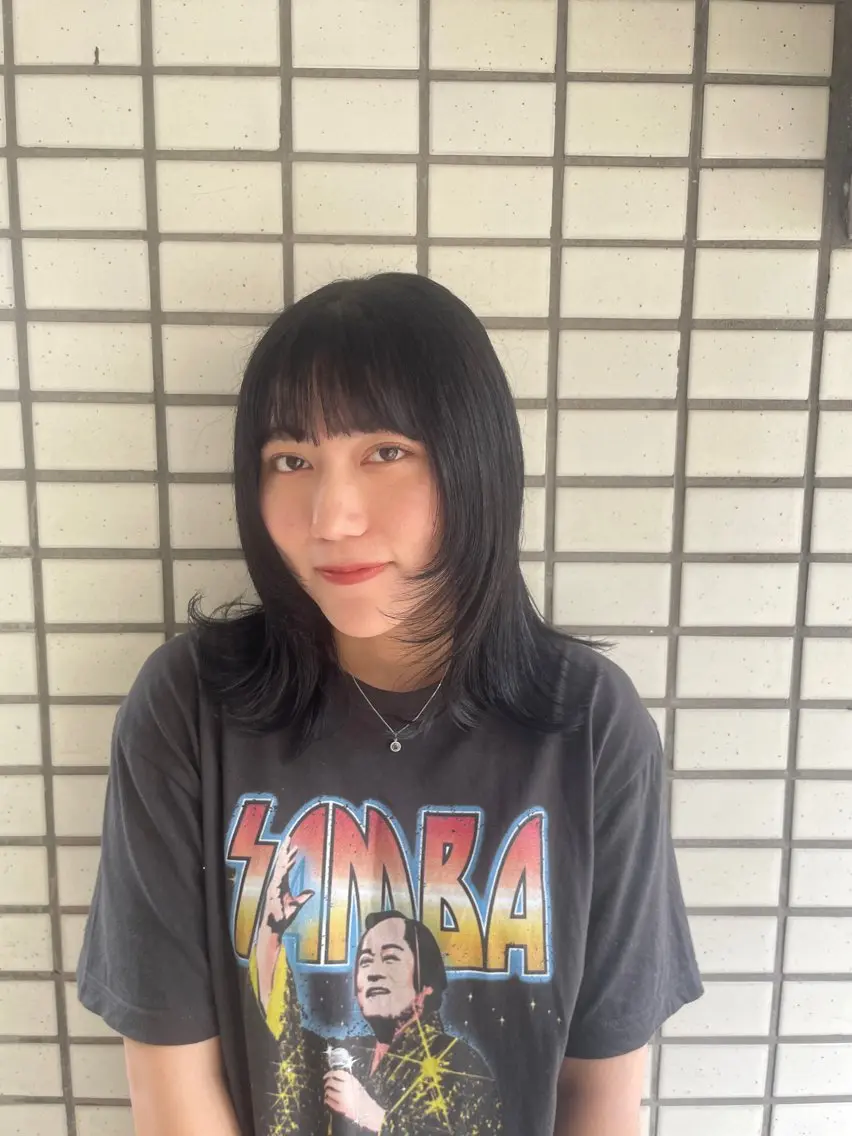 セミロング カラー ヘアカラー 愛心manami HOPEのヘアスタイル