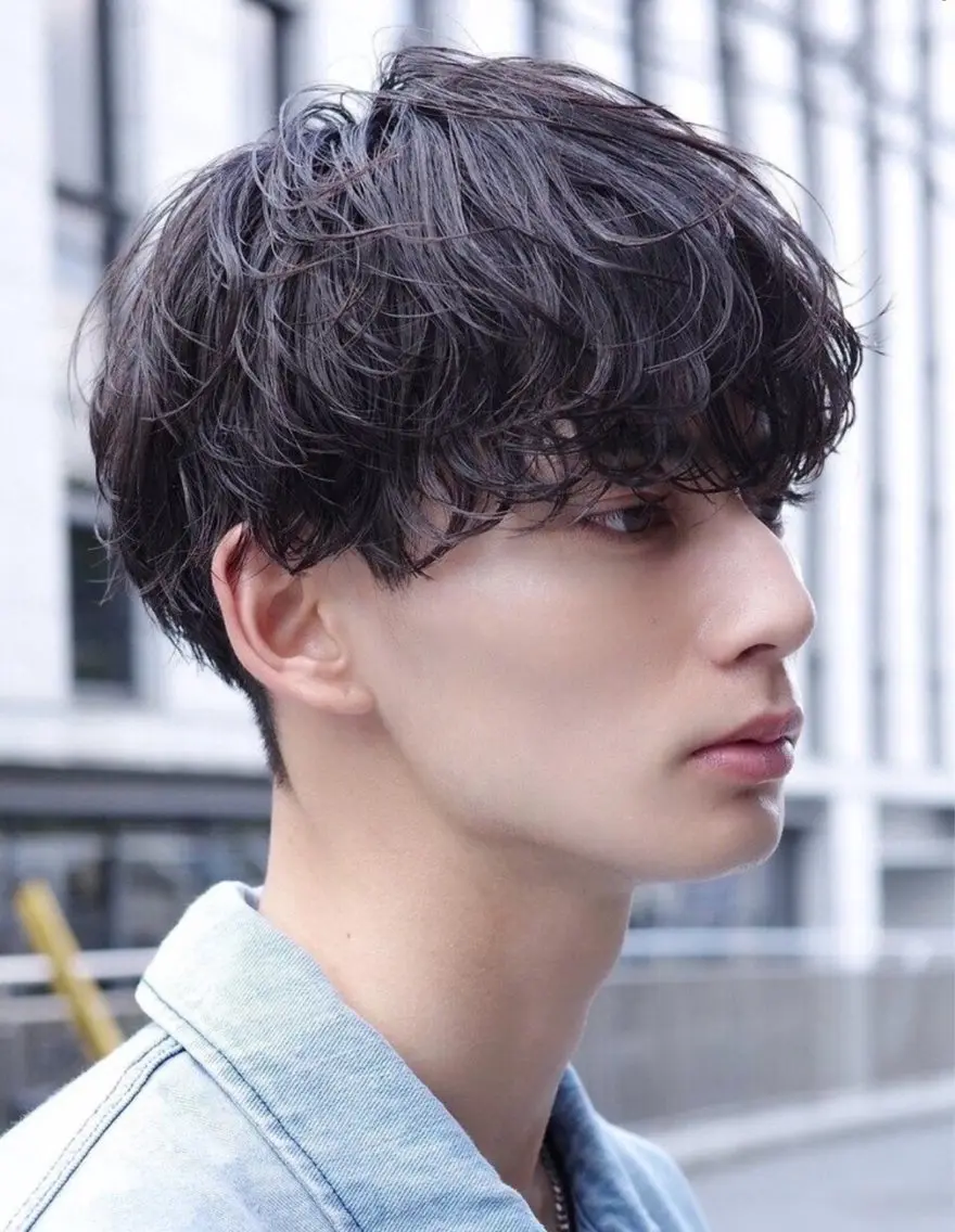 パーマ メンズ カット パーマ ヘアセット 韓国ヘア/メンズ パーマ 棚瀬 翔吾のヘアスタイル