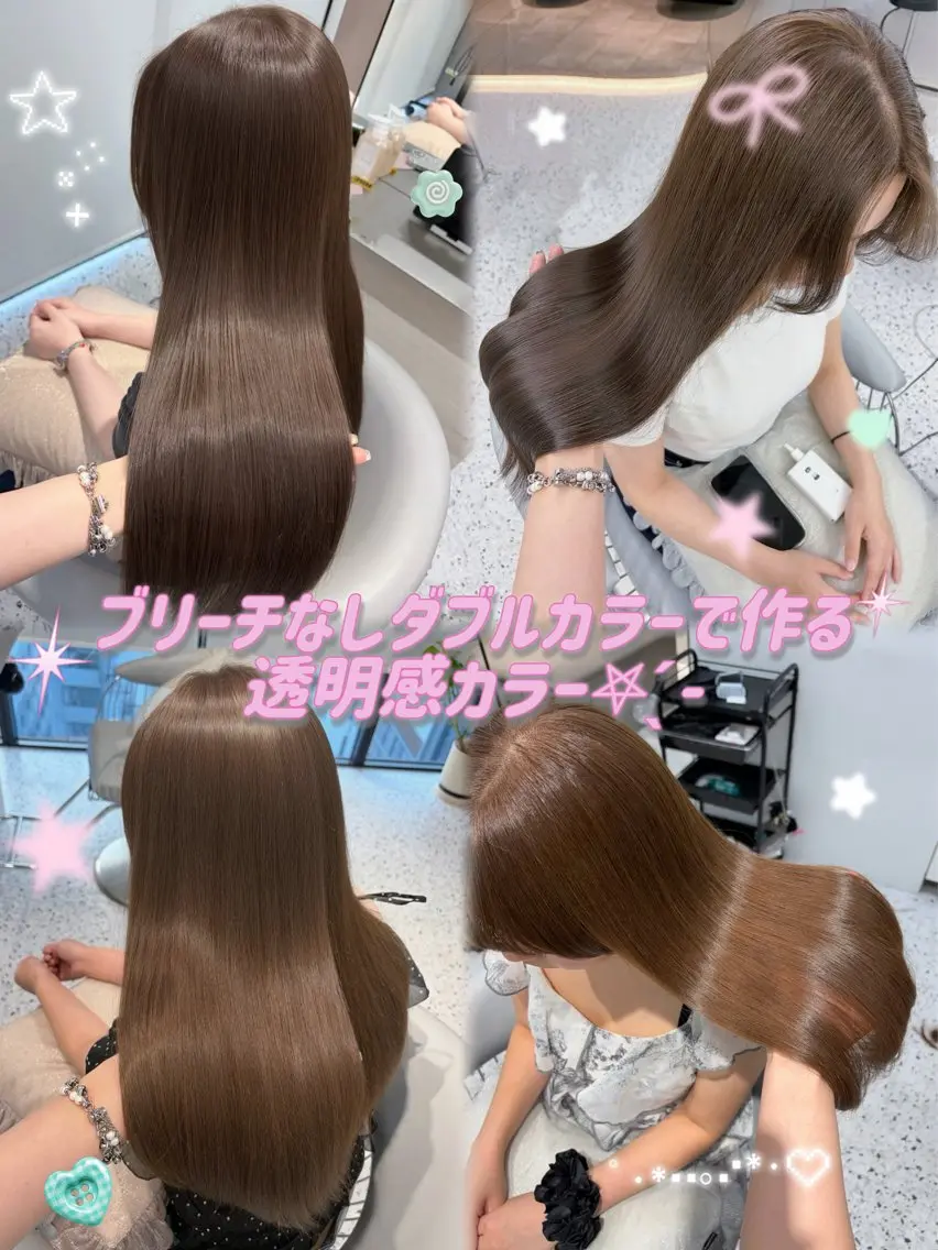 ロング カット ヘアカラー トリートメント 透明感カラー / minami ⟡.·のヘアスタイル