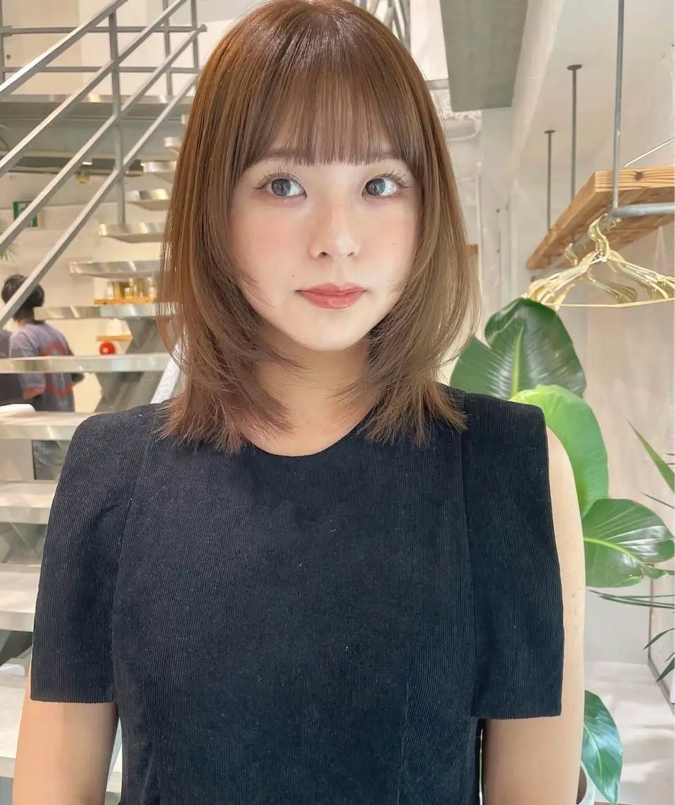 ミディアム 【無料】カット いながわ　ゆあのヘアスタイル