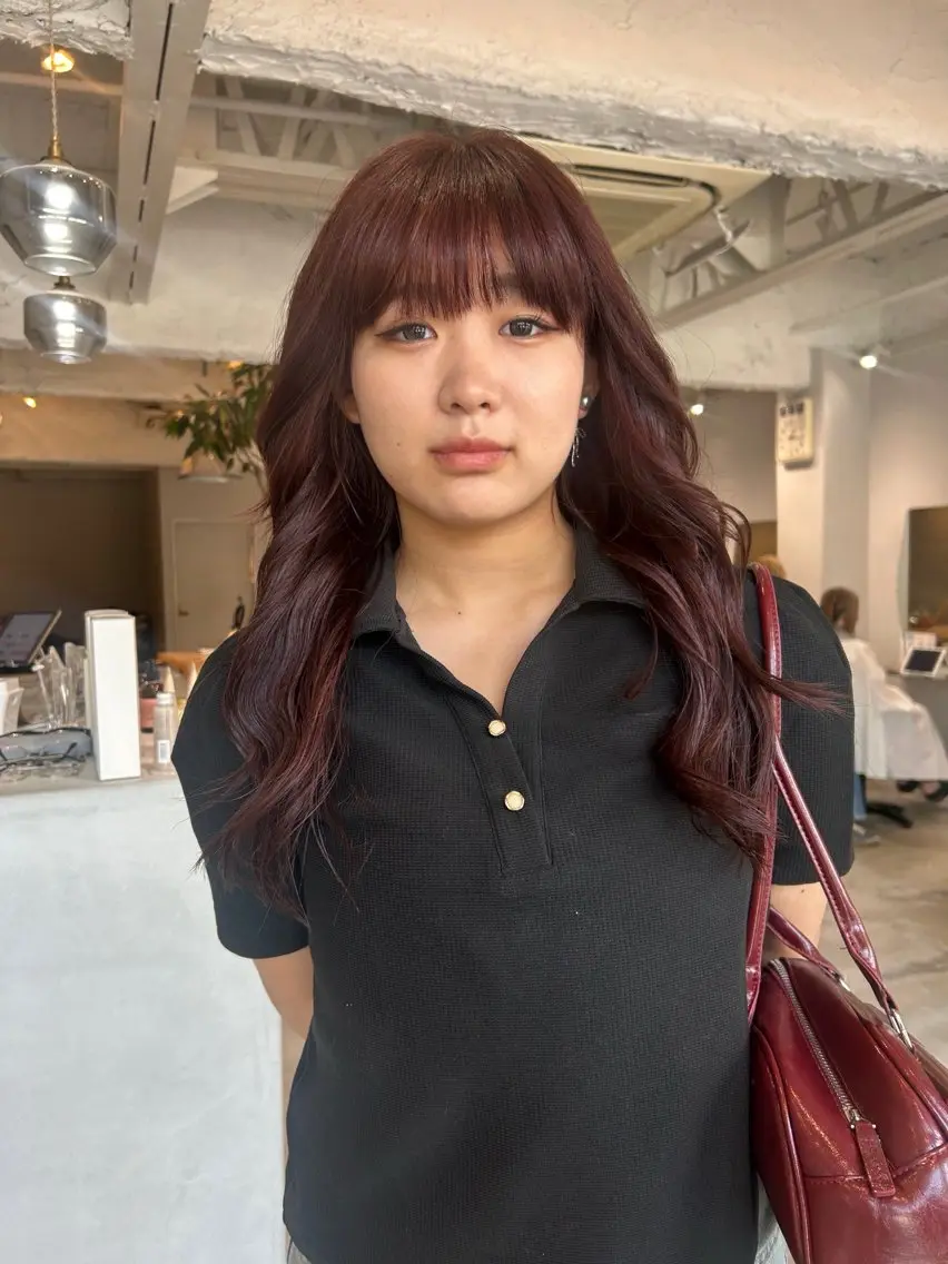ロング カラー ヘアカラー 関根 あきほのヘアスタイル