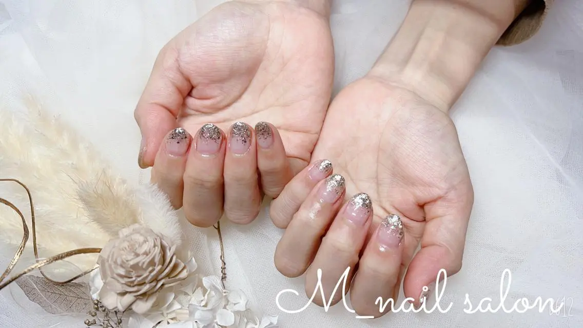 ネイル ラメ(グリッター) ラメグラデーション M_ nail salonのネイルデザイン