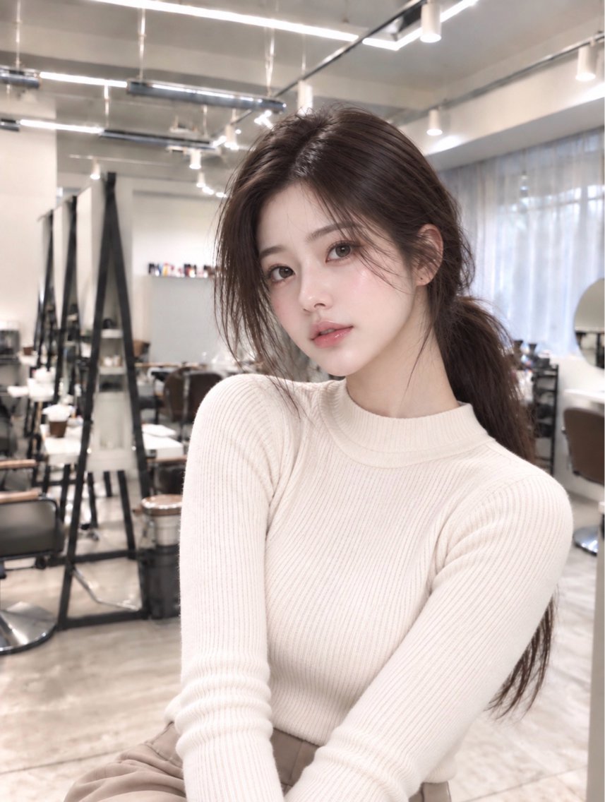 ロング ハイレイヤー 韓国風ヘア レイヤーカット カット 縮毛矯正 トリートメント ✨毛髪診断で絶対綺麗 ✨美髪艶髪専門✨高浪のヘアスタイル