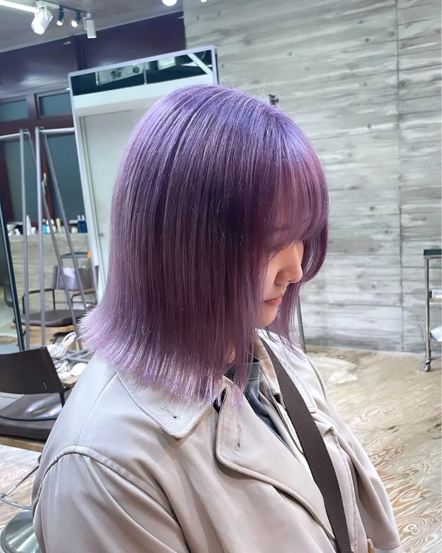 ミディアム カラー カット ヘアカラー トリートメント 色落ち綺麗透明感カラ /ボブ/ナカツヒカルのヘアスタイル