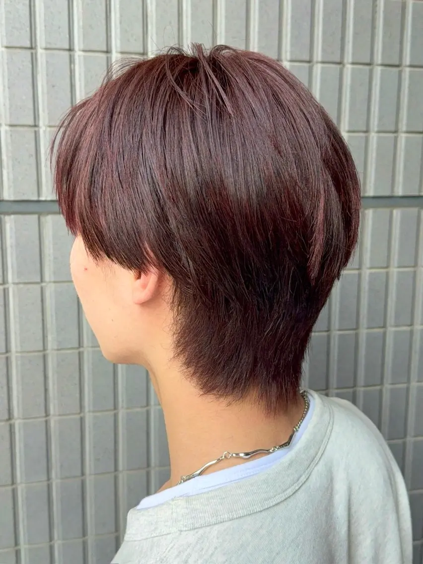 ショート カラー メンズ カット ヘアカラー Wカラーレイヤー🎀 Men’s🪐のヘアスタイル