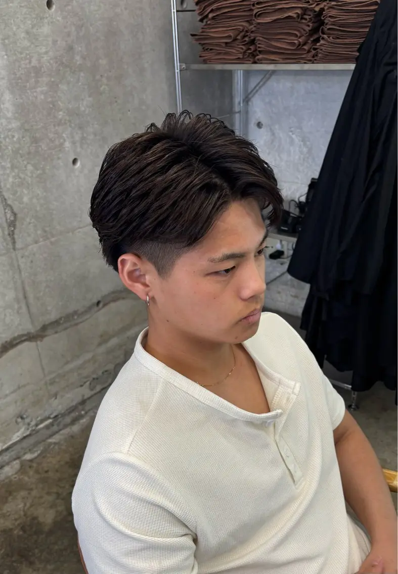 ショート パーマ メンズ フェザーパーマ メンズパーマ メンズ特化🫧 YUSUKE🫧のヘアスタイル
