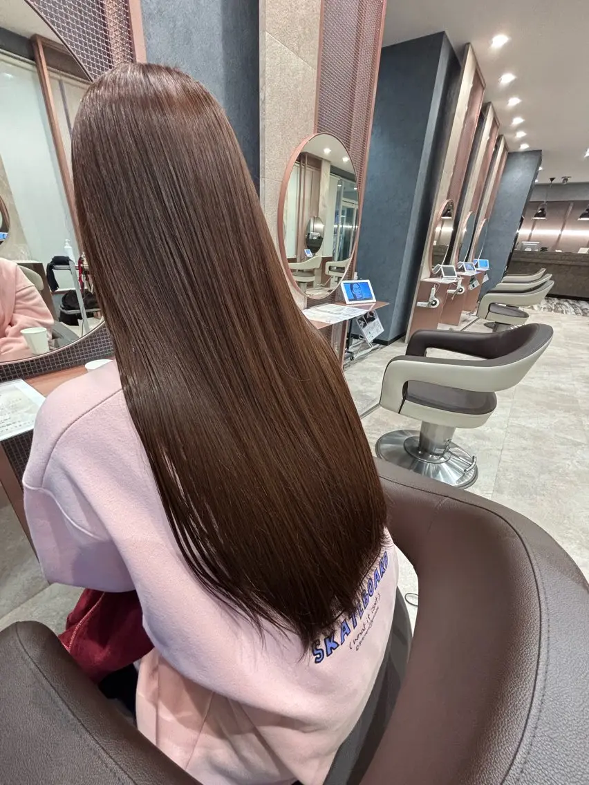 ロング カラー カット ヘアカラー トリートメント 佐々木 麻純のヘアスタイル