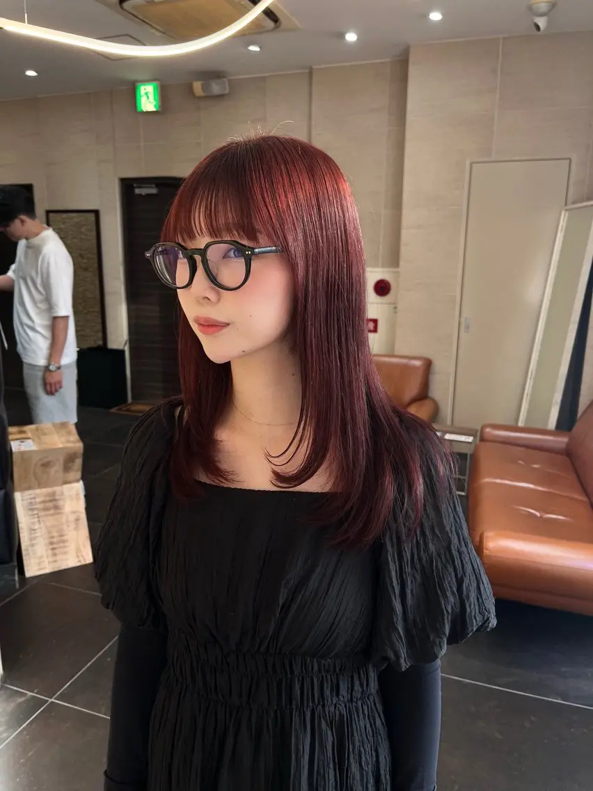 ミディアム カット ヘアカラー OPS hair feliz田中啓太のヘアスタイル