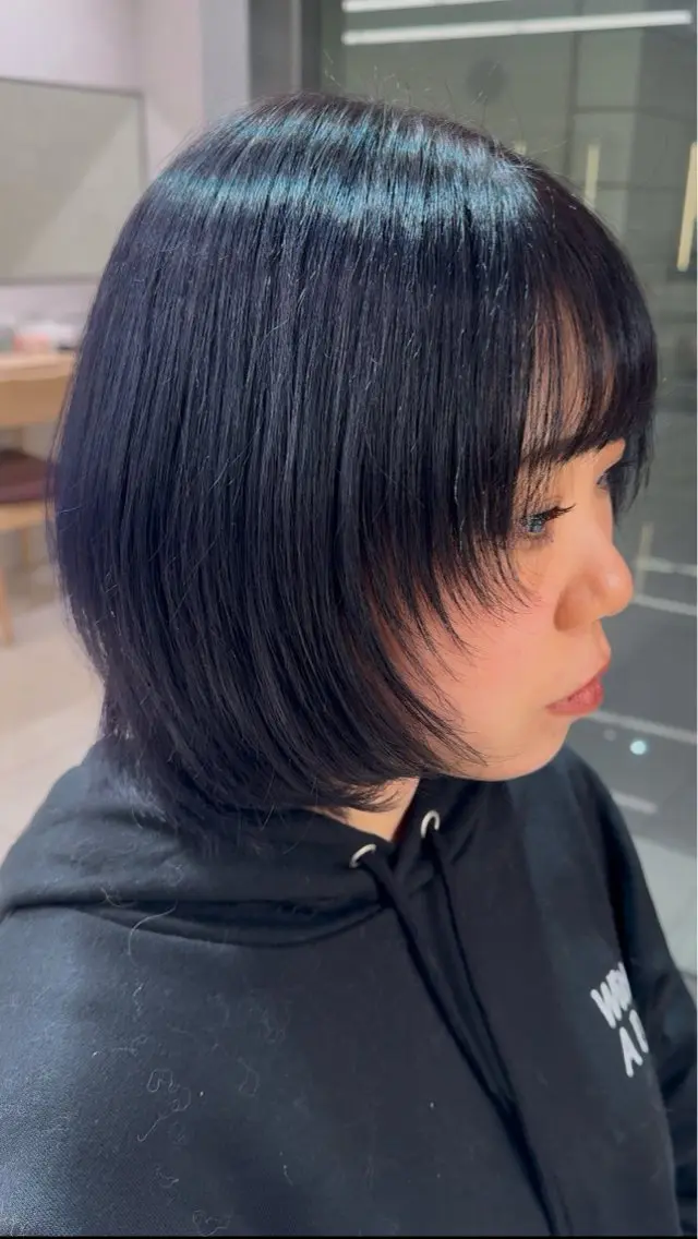 セミロング カラー 顔まわりレイヤー レイヤーカット 韓国レイヤー/ 顔まわり/西野和裕のヘアスタイル