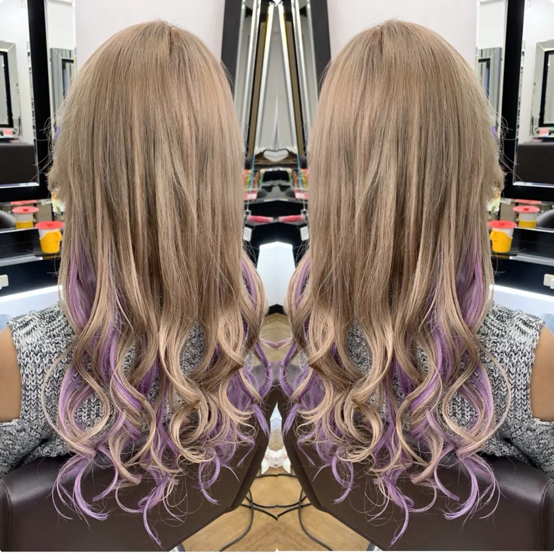 ロング 奥本 侑 髪質改善、ツヤ髪のヘアスタイル