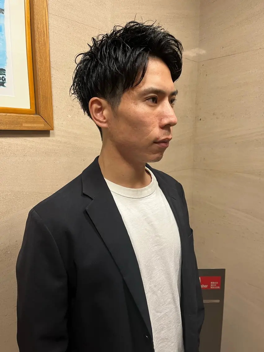 ショート カット パーマ ヘアセット 練習用 坂場のヘアスタイル