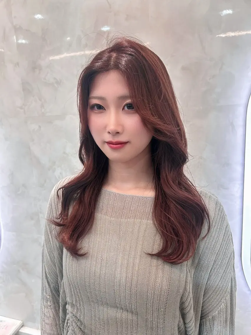セミロング カット ヘアカラー SigmaLatte _momokaのヘアスタイル