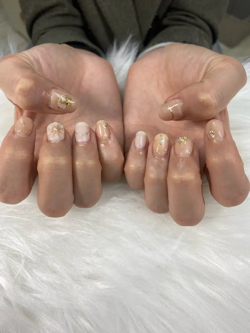 ネイル 持ち込み ニュアンスネイル デュアス R _宇都宮のネイルデザイン