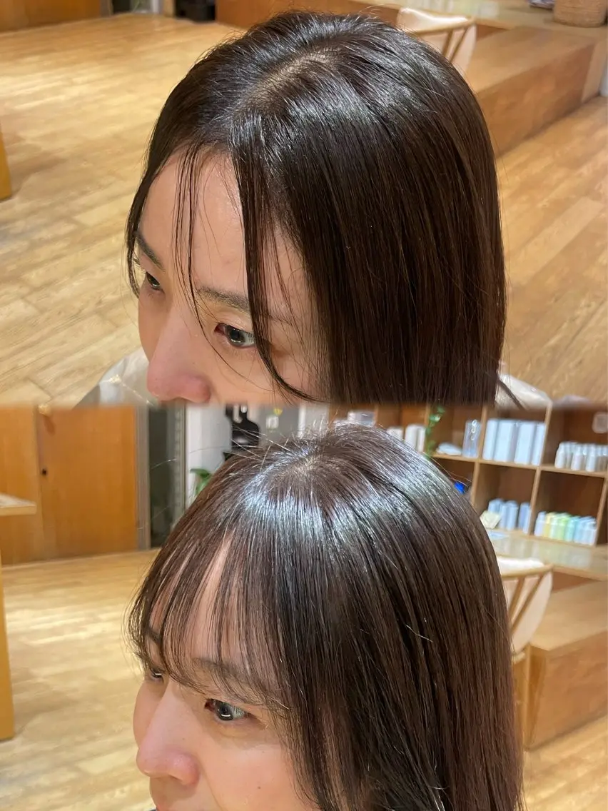 ミディアム パーマ カット 縮毛矯正 レイヤー/縮毛矯正 🪄chihiroのヘアスタイル