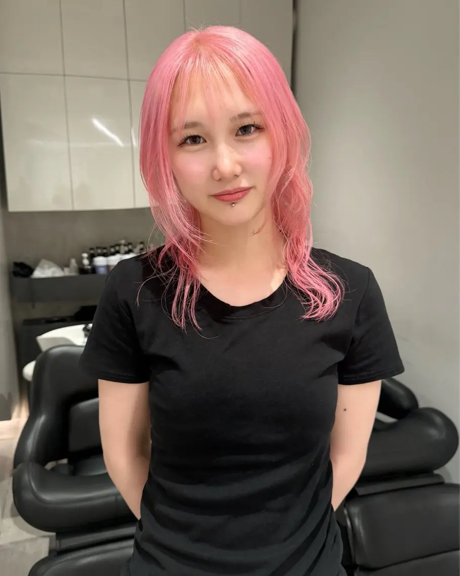 ミディアム ヘアカラー elaka シオンのヘアスタイル