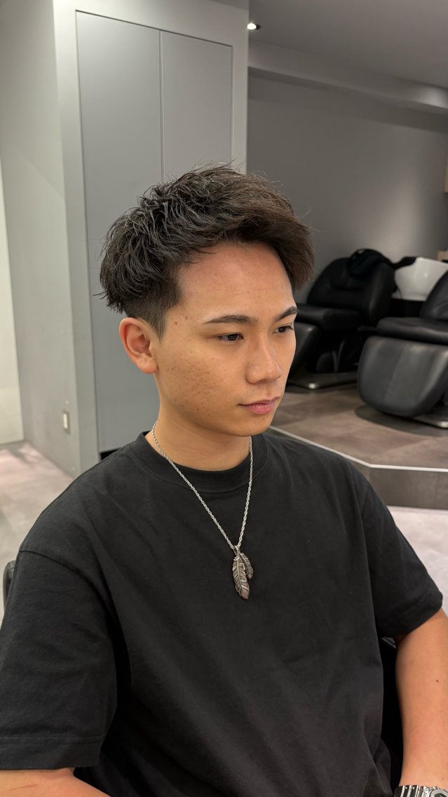 ショート パーマ メンズ カット パーマ ヘッドスパ 高橋 周のヘアスタイル