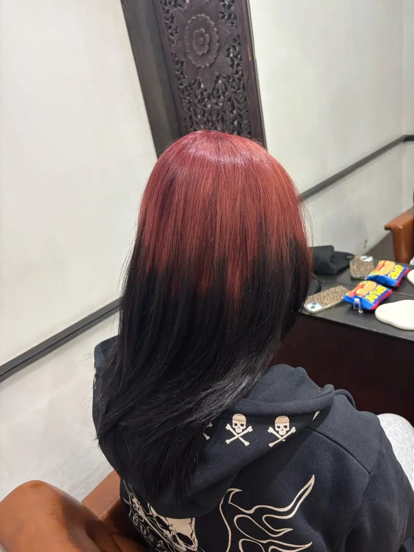 セミロング カラー ブリーチ デザインカラー ヘアカラー トリートメント 本間友也/透明感 /ハイトーンのヘアスタイル