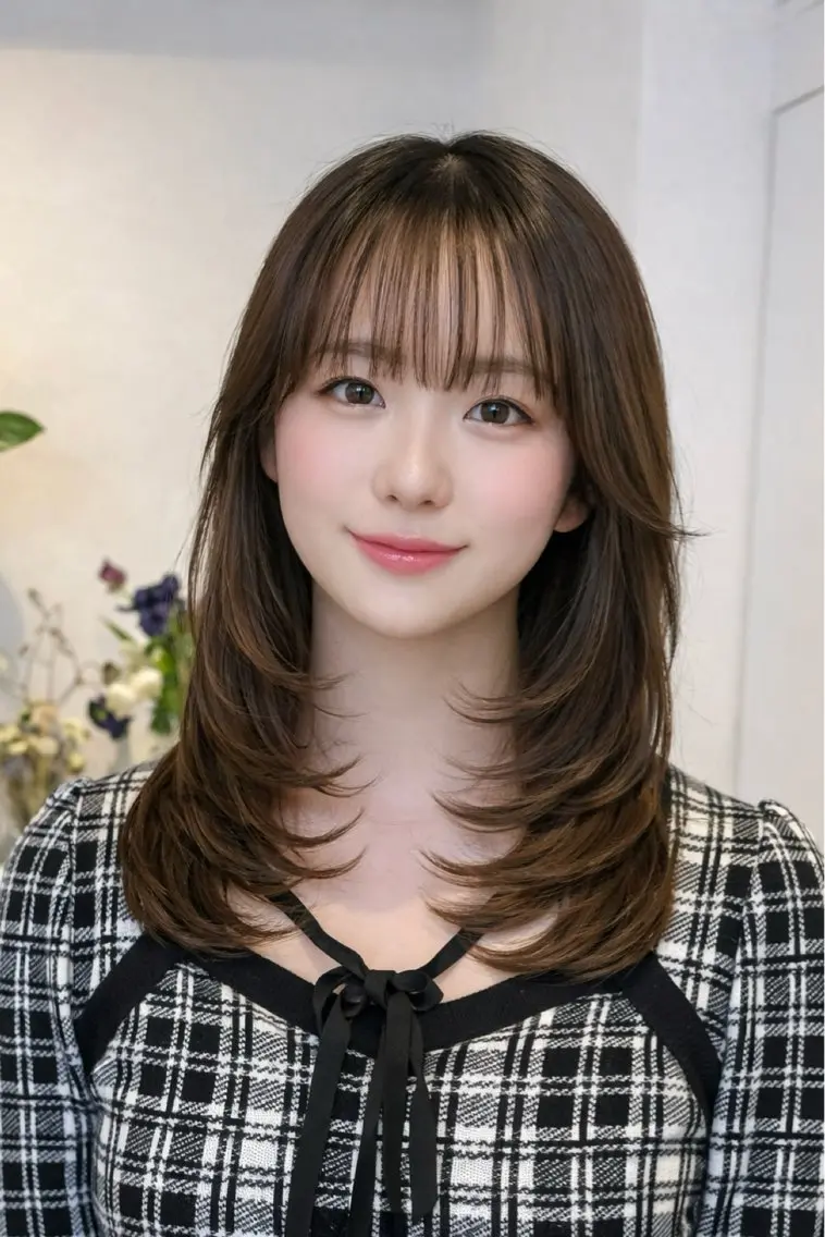 セミロング カット トリートメント 表参道/kozue/ 艶髪/髪質改善のヘアスタイル