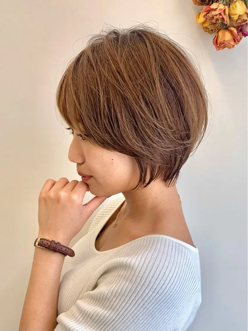 ショート ショートボブ ボブ ショートヘア カット ヘアカラー トリートメント 園冬稀/ショート /ショートヘアのヘアスタイル
