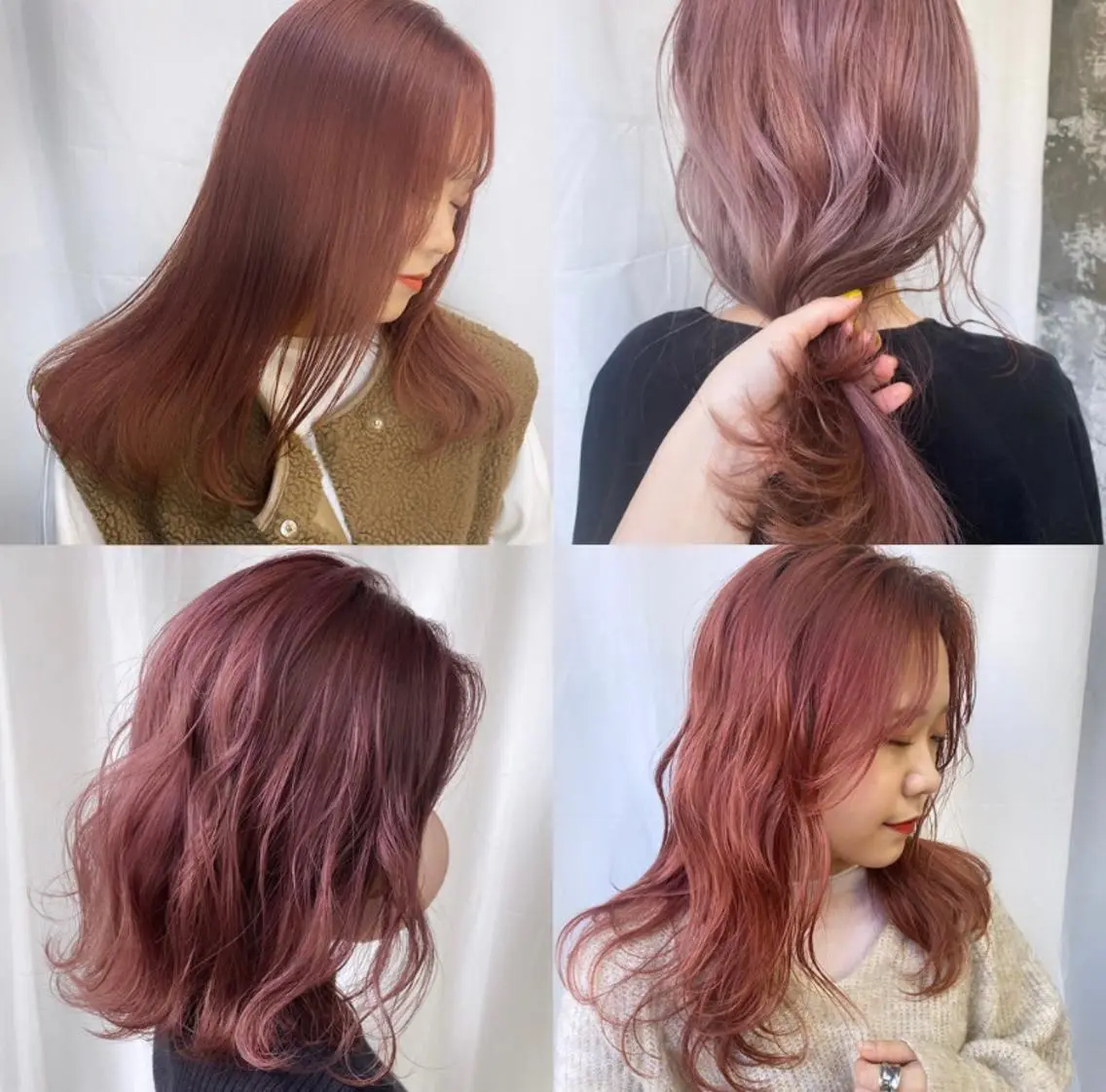 ロング カラー ヘアアレンジ ピンクカラー 福岡似合わせレイヤー /ウルフ/ハイトーンのヘアスタイル
