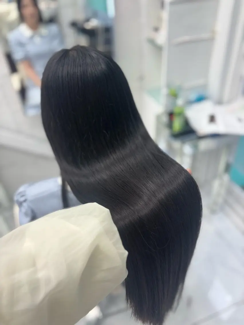 ロング カット ヘアカラー トリートメント ヘッドスパ 透明感ツヤカラー/ 縮毛矯正/静岡のヘアスタイル