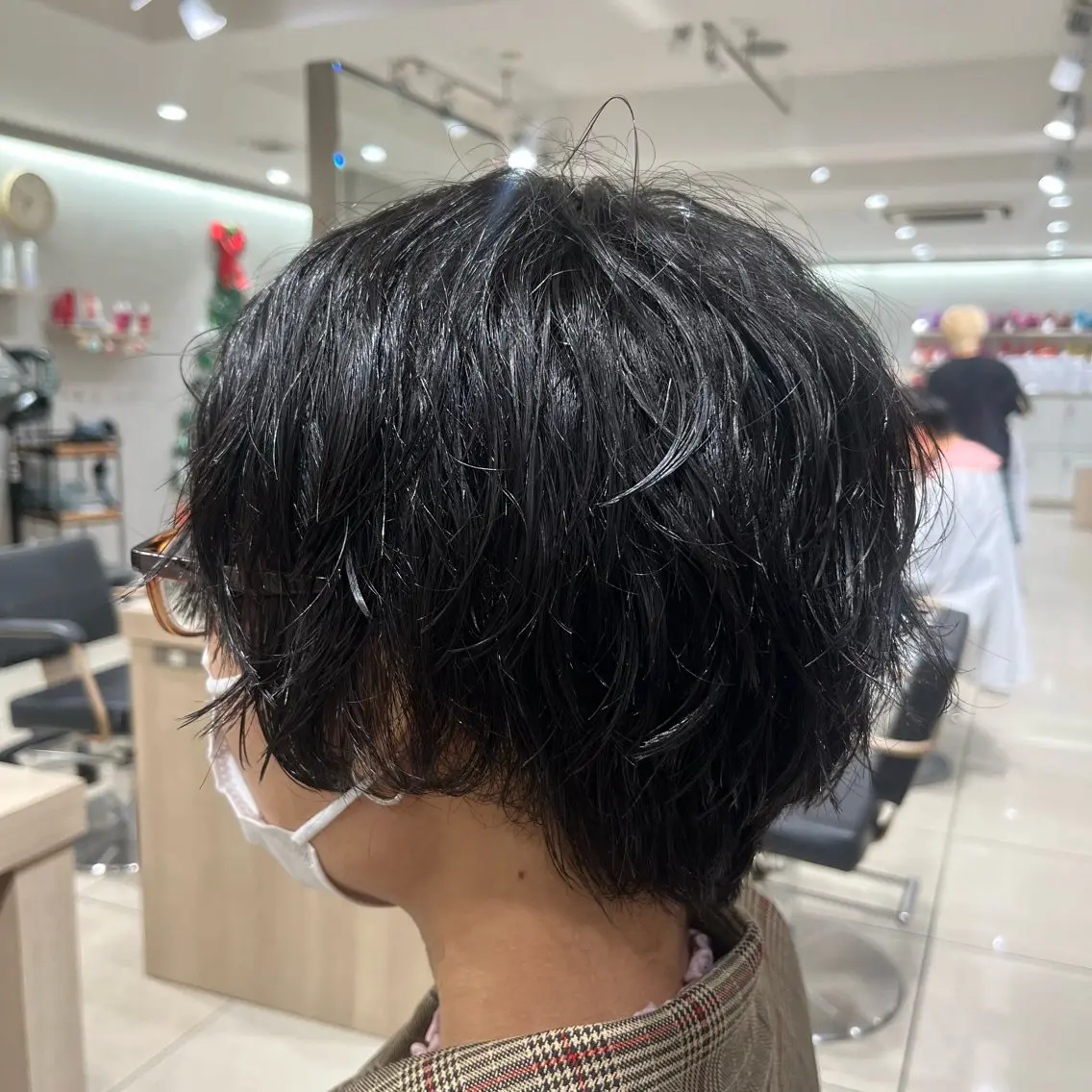 ショート パーマ カット パーマ トリートメント 巖本 真希のヘアスタイル
