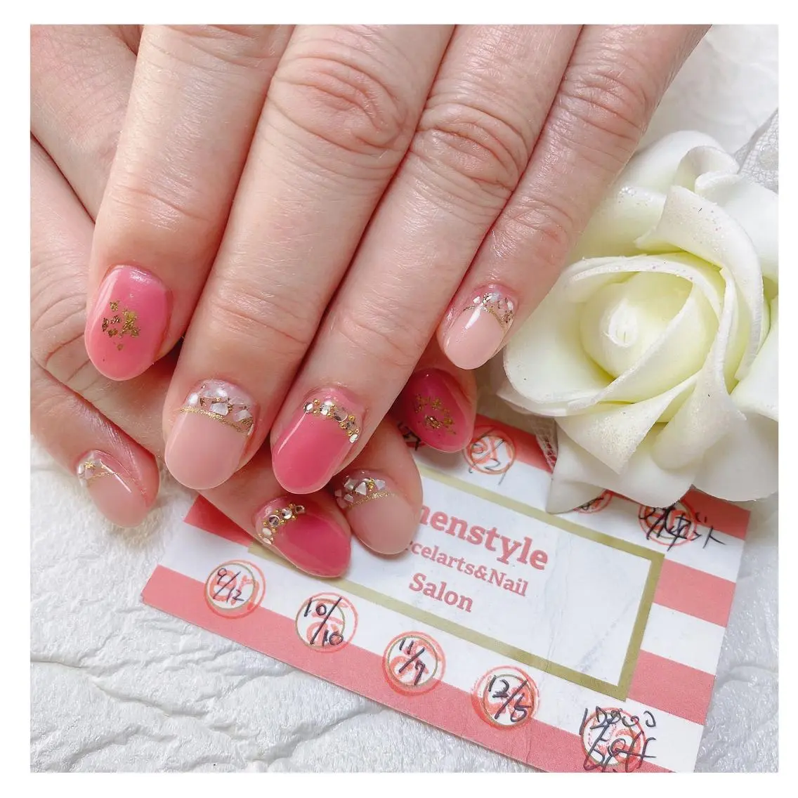 ショート ネイル ハンドネイル 🐾enen style 🐾のネイルデザイン