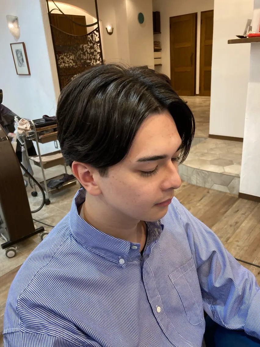ミディアム メンズ カット特化型 美容師/栗本のヘアスタイル