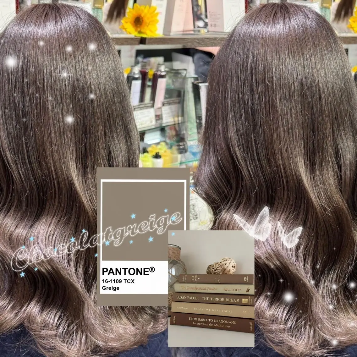 ロング カラー ブラウンカラー ショコラブラウン 透明感カラー グレージュ ヘアカラー しゅり🍎/アレンジ 🎀/髪質改善✨️のヘアスタイル
