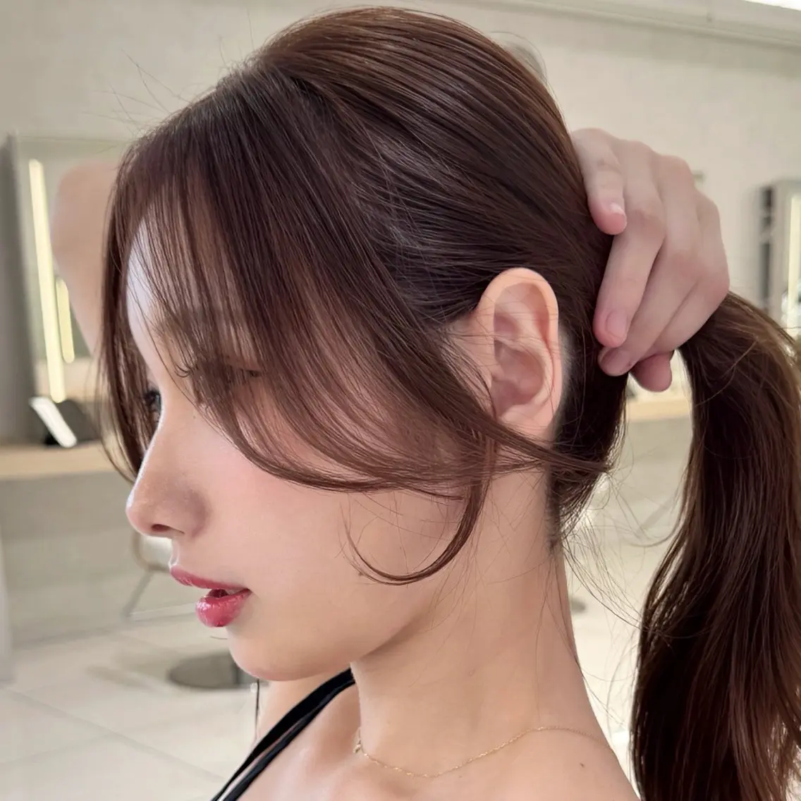 《平日》よく髪を結ぶ方に人気💫カット✂️+顔周り縮毛矯正💎【レイヤーカット/縮毛矯正/髪質改善/八幡山】の写真