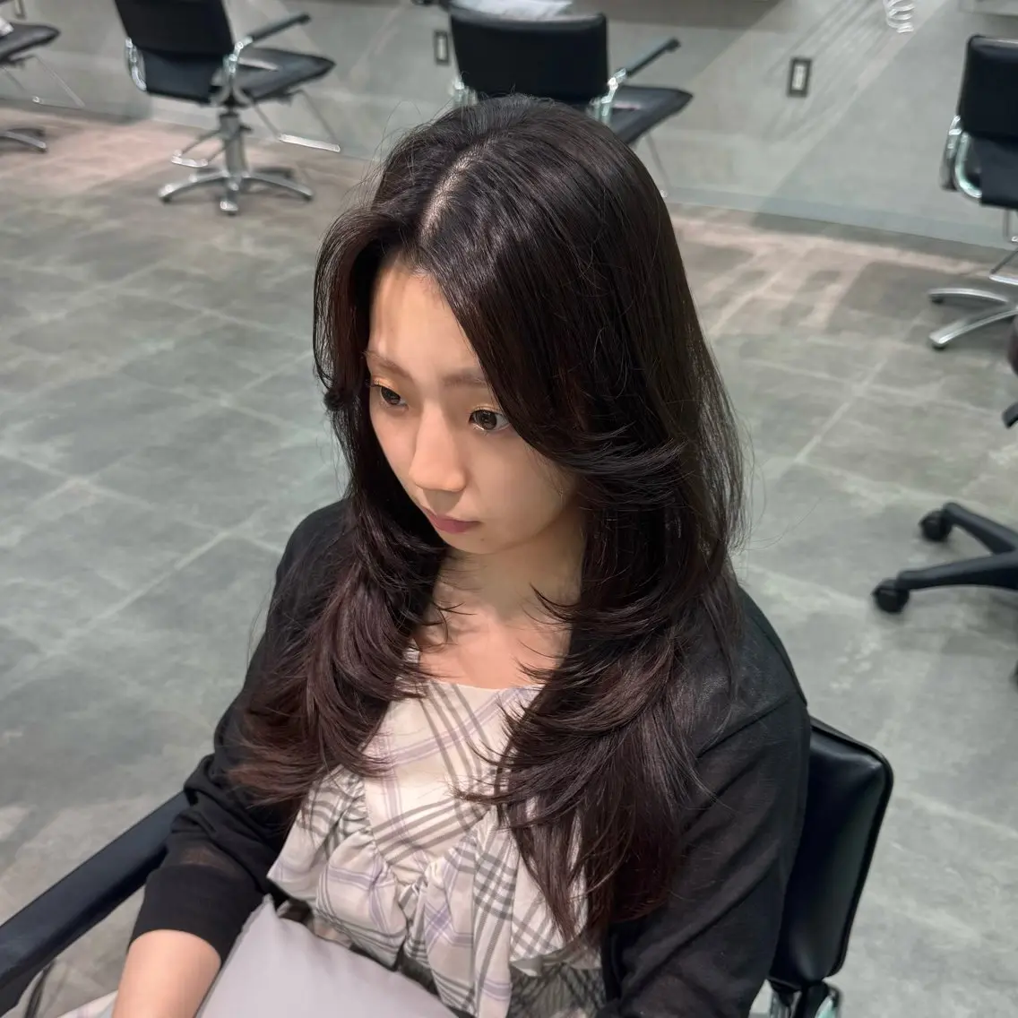 ロング カット ヘアカラー 韓国特化🇰🇷千葉 /レイヤーカット竜生のヘアスタイル