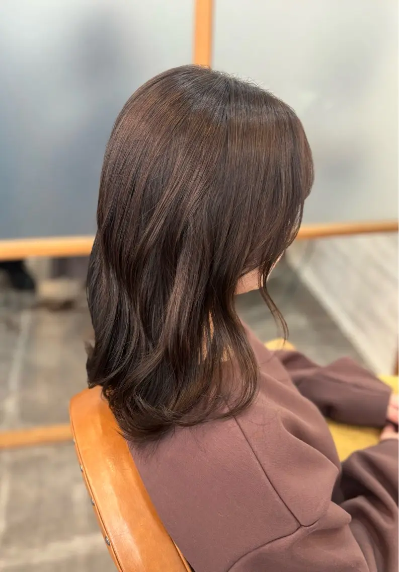 セミロング カット ヘアカラー NONOKA Zina千早店のヘアスタイル