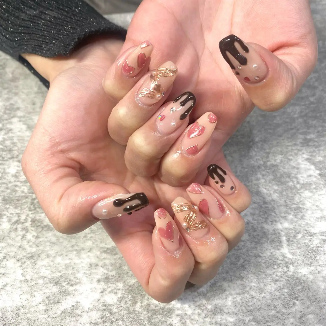 ネイル バレンタイン ハンドネイル ★Rinail... .のネイルデザイン
